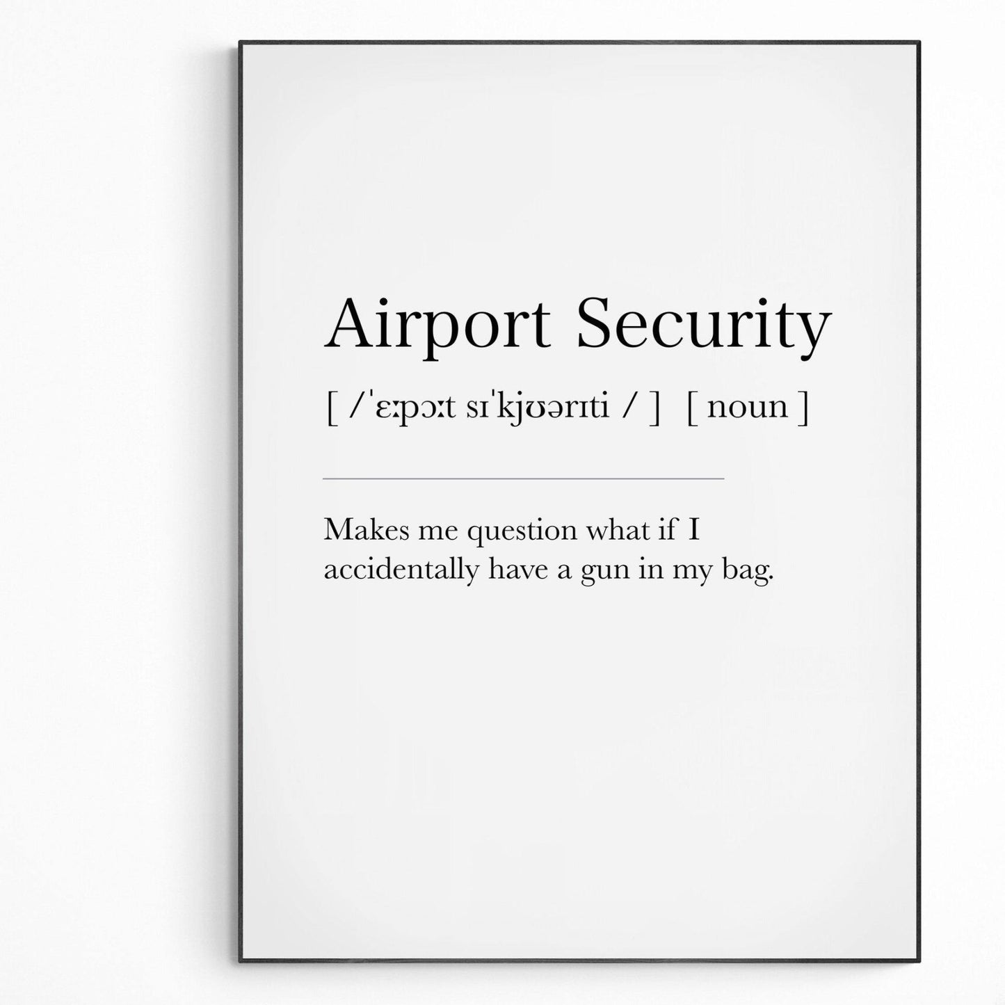 Airport Security Definition Print - 98types