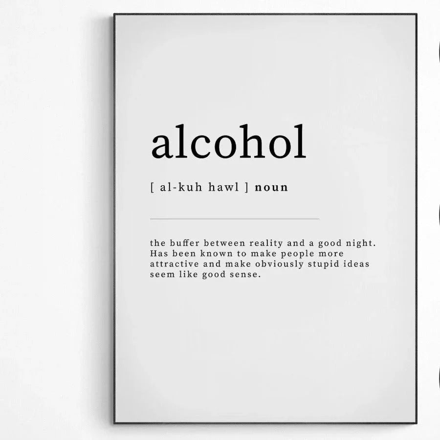 Alcohol Definition Print - 98types