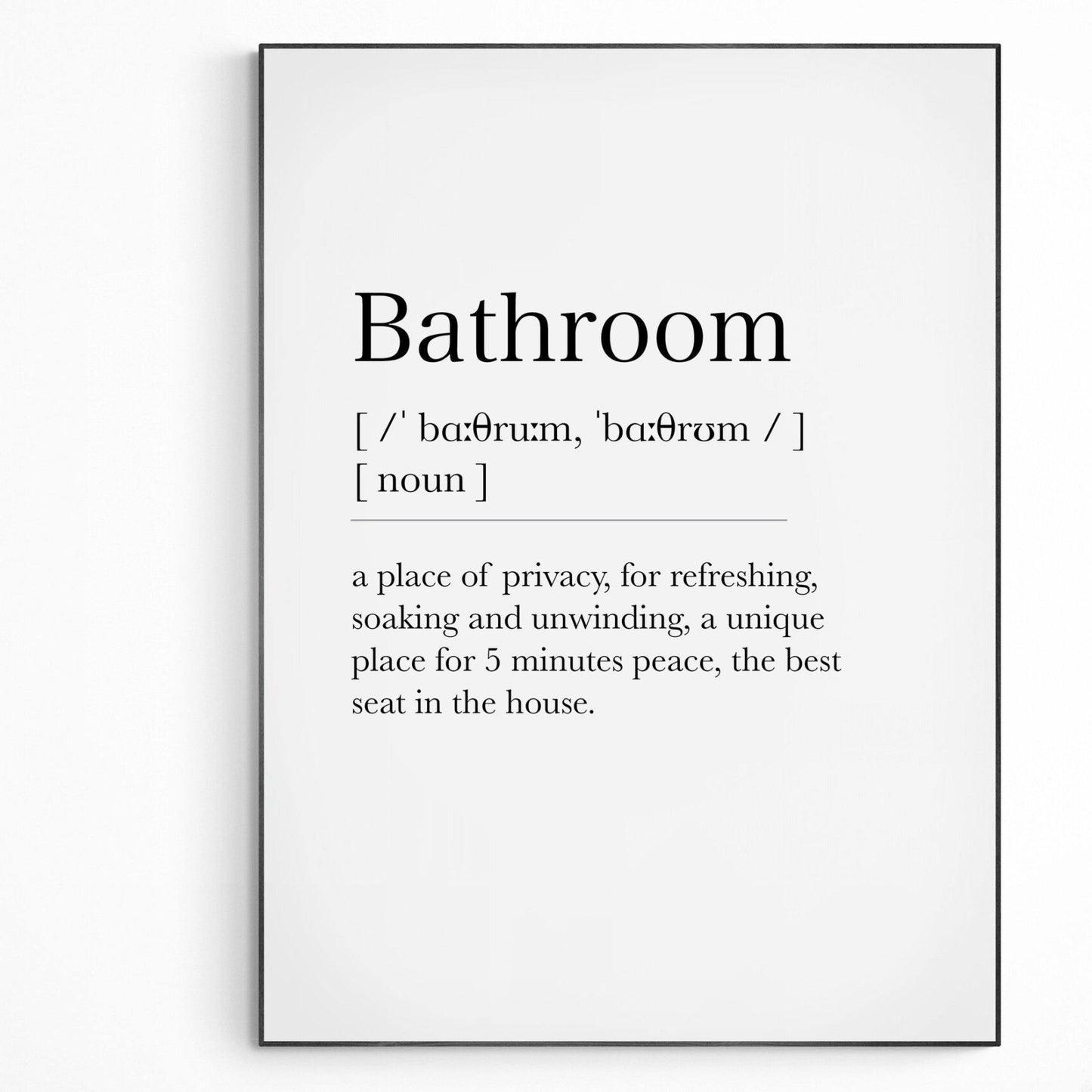 Bathroom Definition Print - 98types
