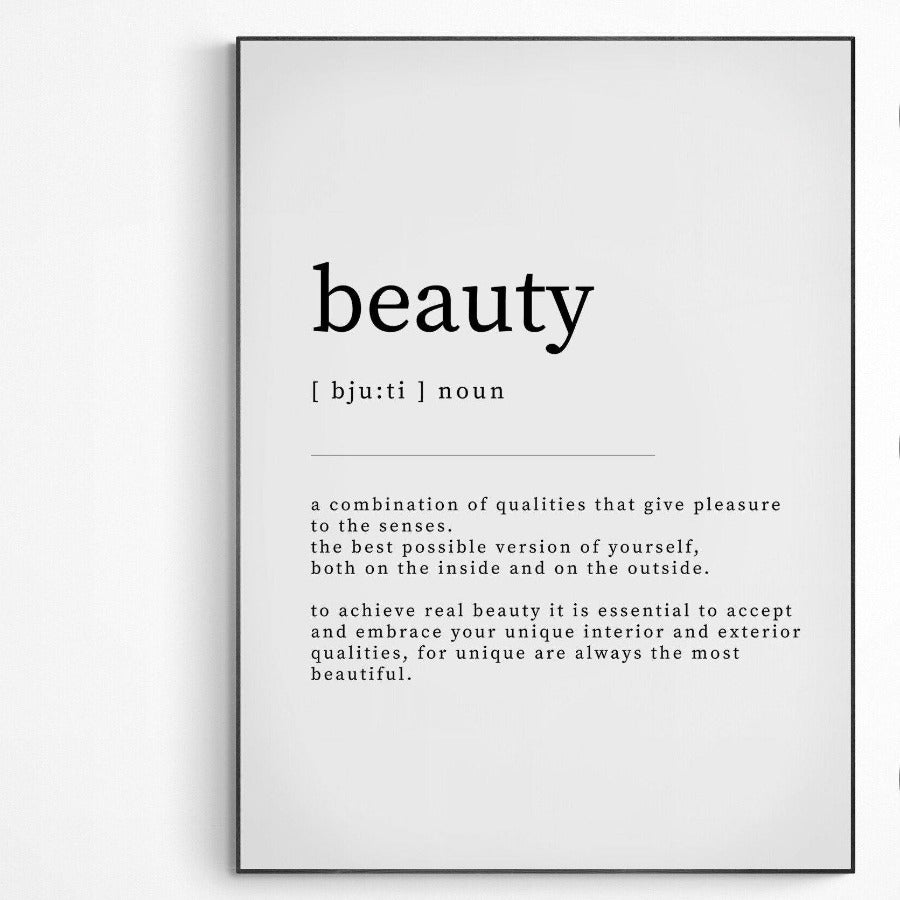 Beauty Definition Print - 98types