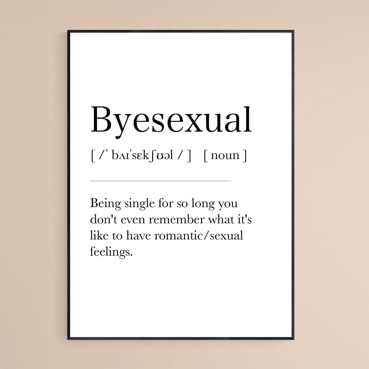 Byesexual Definition Print - 98typesDefinitions