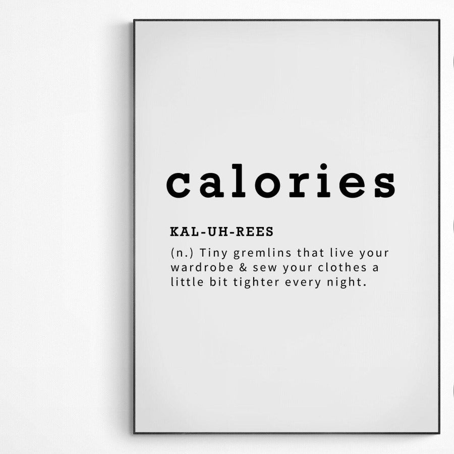 Calories Definition Print - 98typesDefinitions