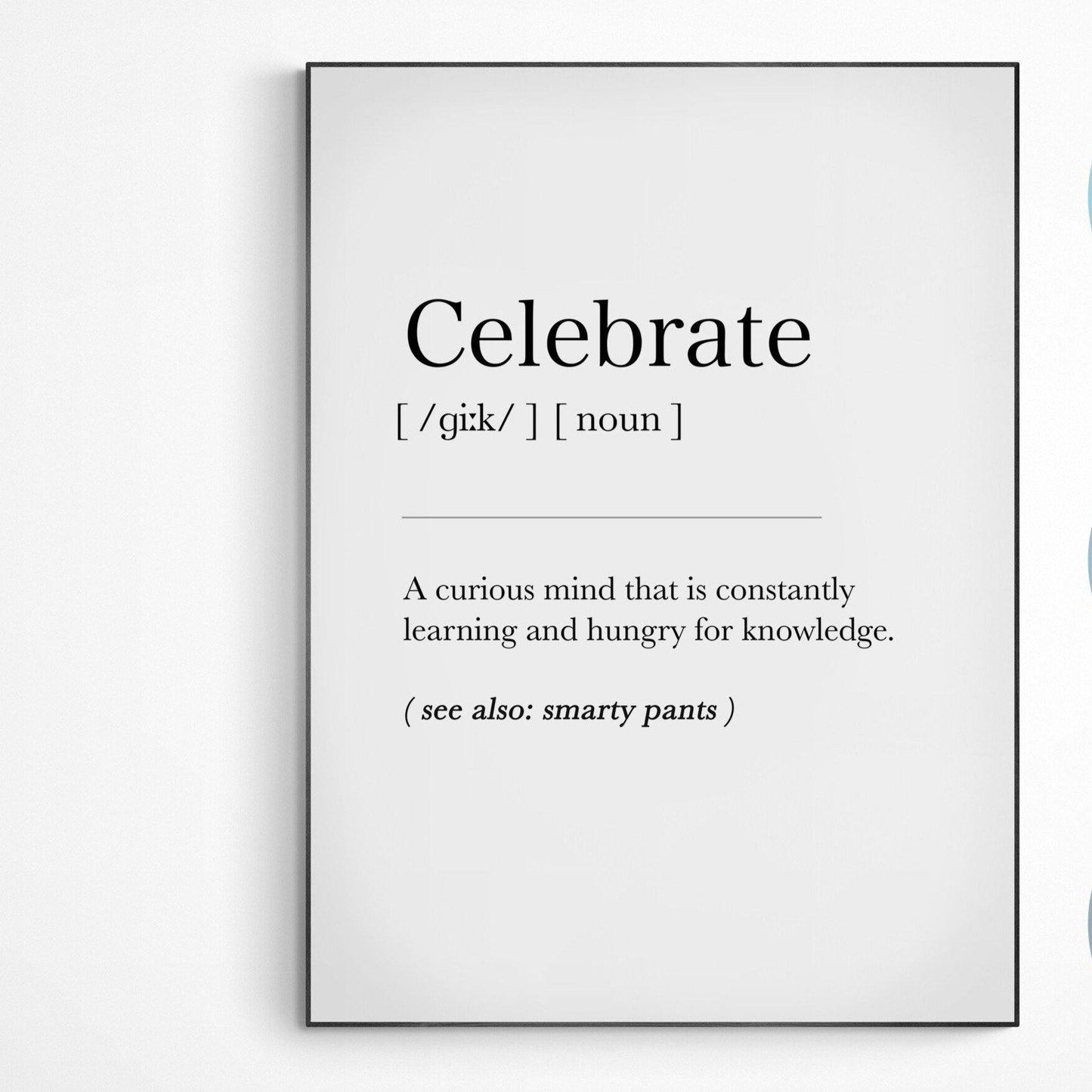Celebrate Definition Print - 98types