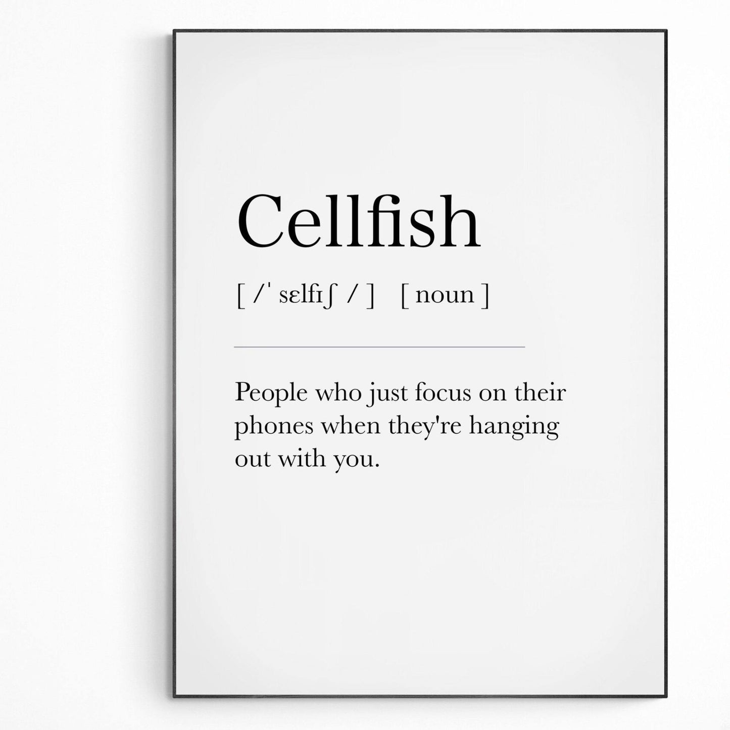 Cellfish Definition Print - 98typesDefinitions