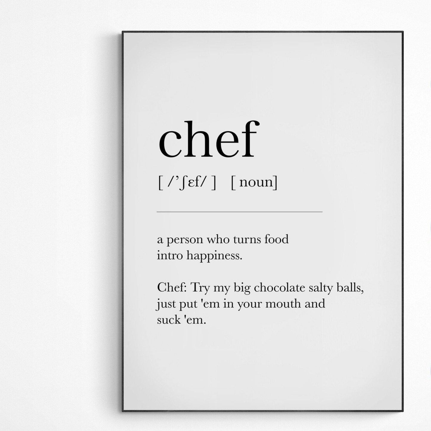 Chef Definition Print - 98types