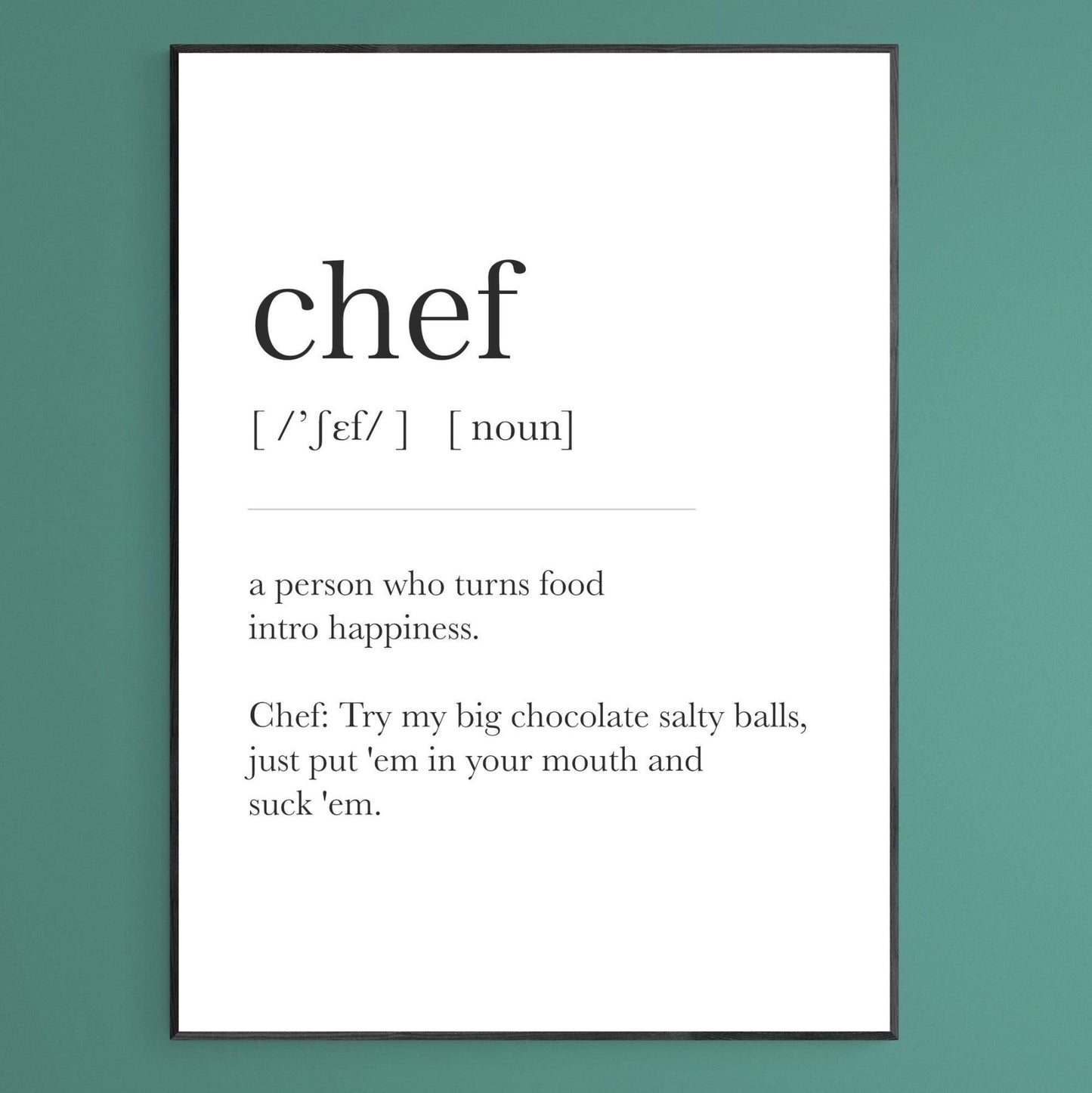 Chef Definition Print - 98types