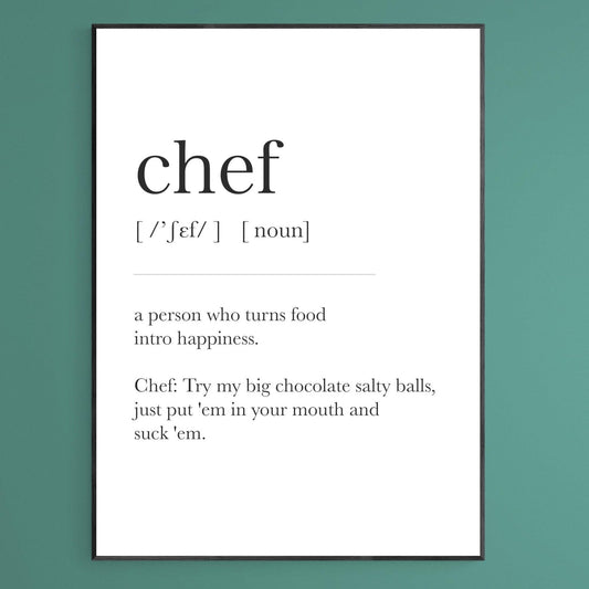 Chef Definition Print - 98types