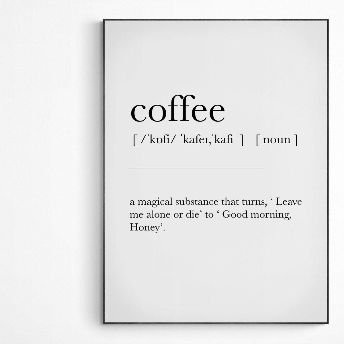 Coffee Definition Print - 98types