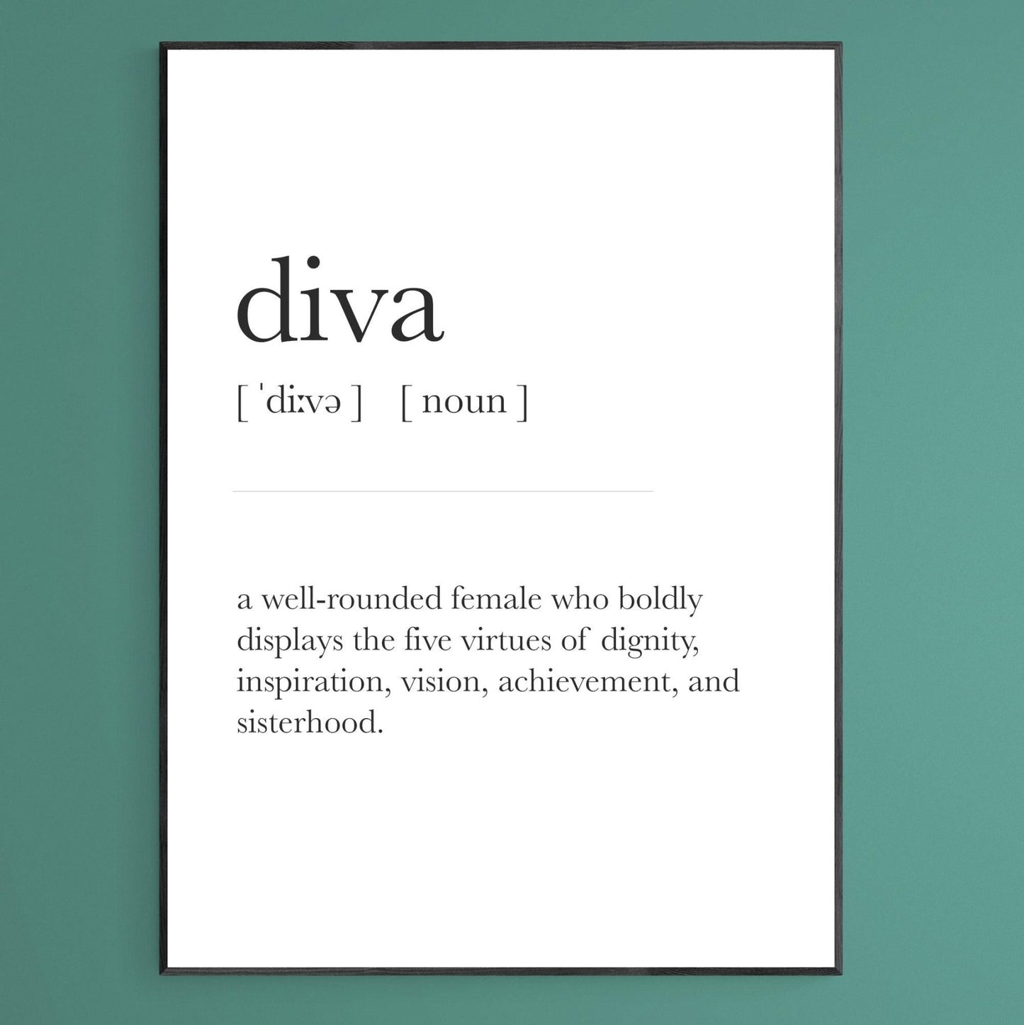 Diva Definition Poster - 98typesDefinitions