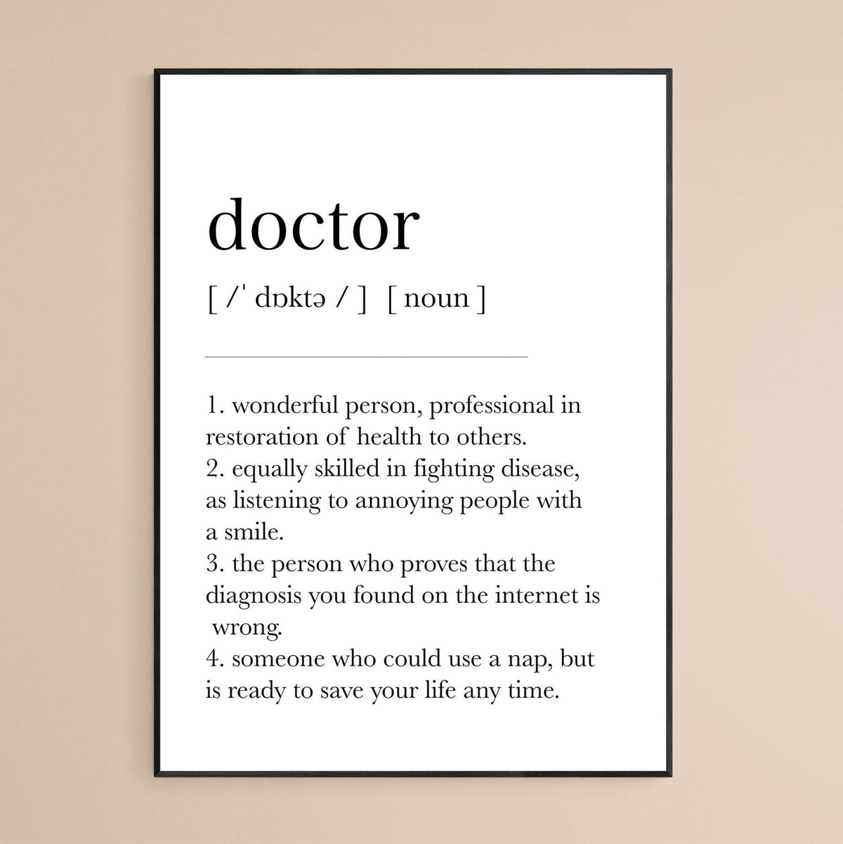 Doctor Definition Print - 98types