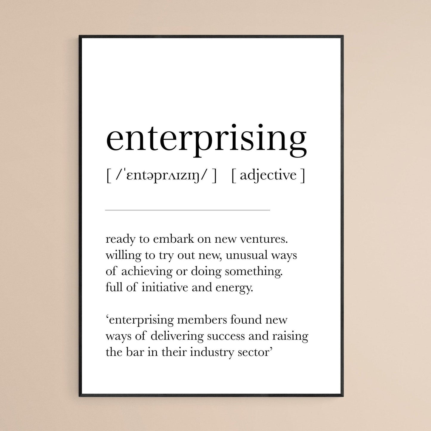 Enterprising Definition Print - 98typesDefinitions