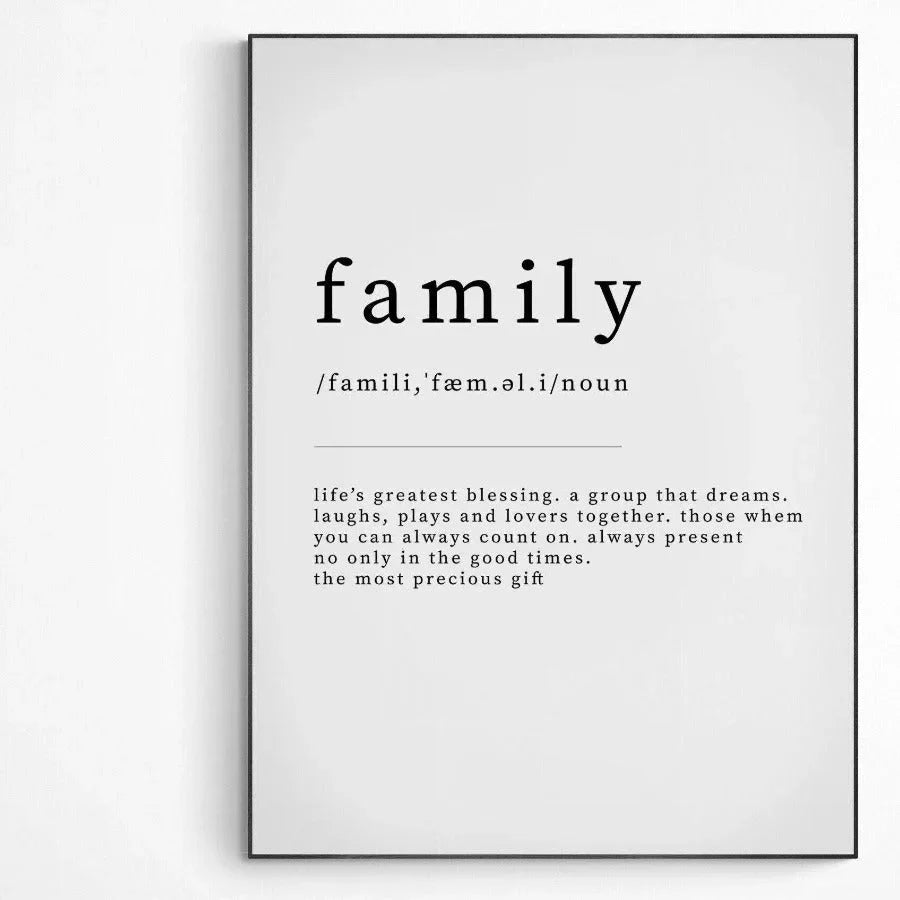Family Definition Print - 98types