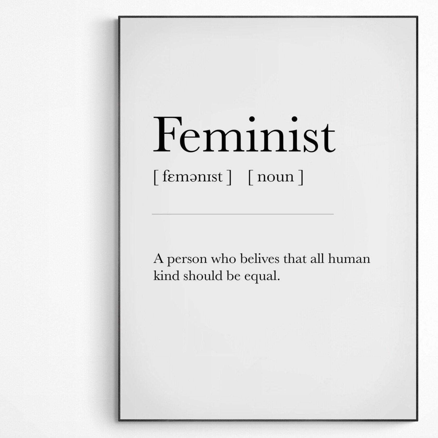 Feminist Definition Print - 98types
