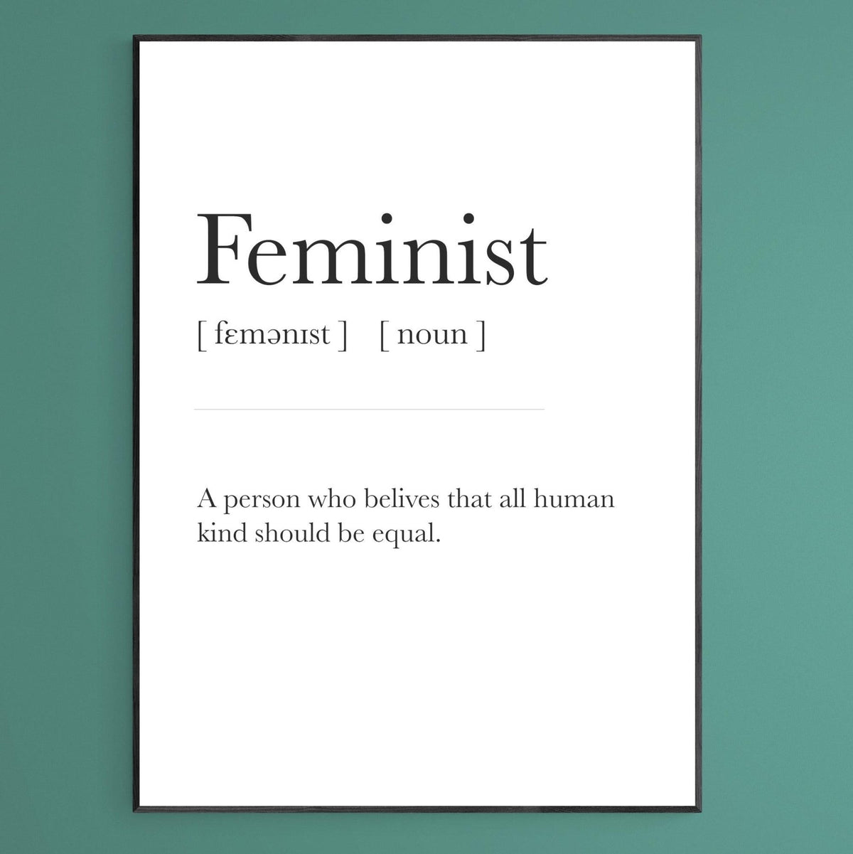 Feminist Definition Print - 98types