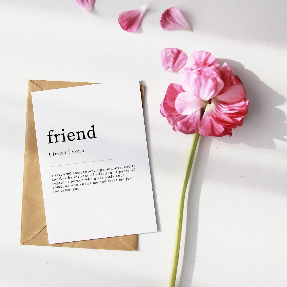 Friend Definition Print - 98types