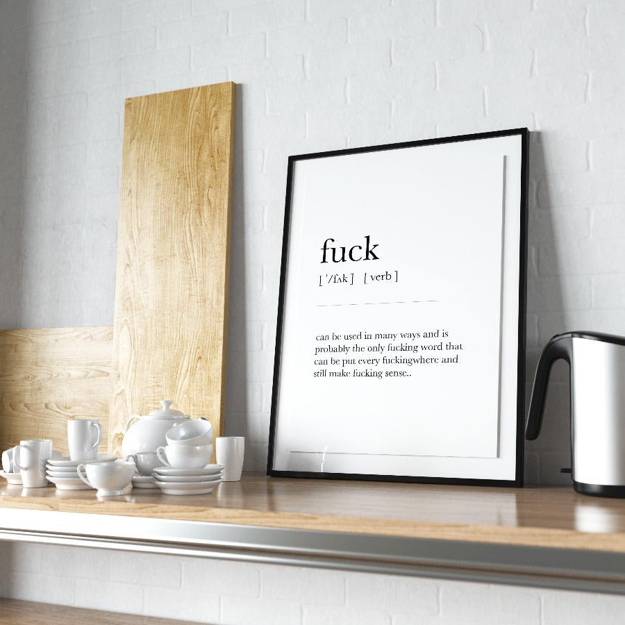 Fuck Definition Print - 98types