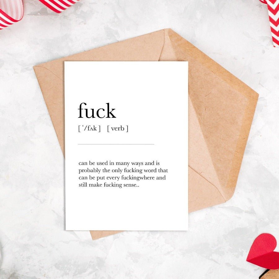 Fuck Definition Print - 98types