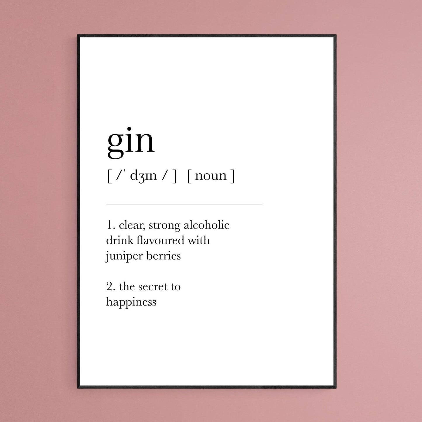 Gin Definition Print - 98typesDefinitions