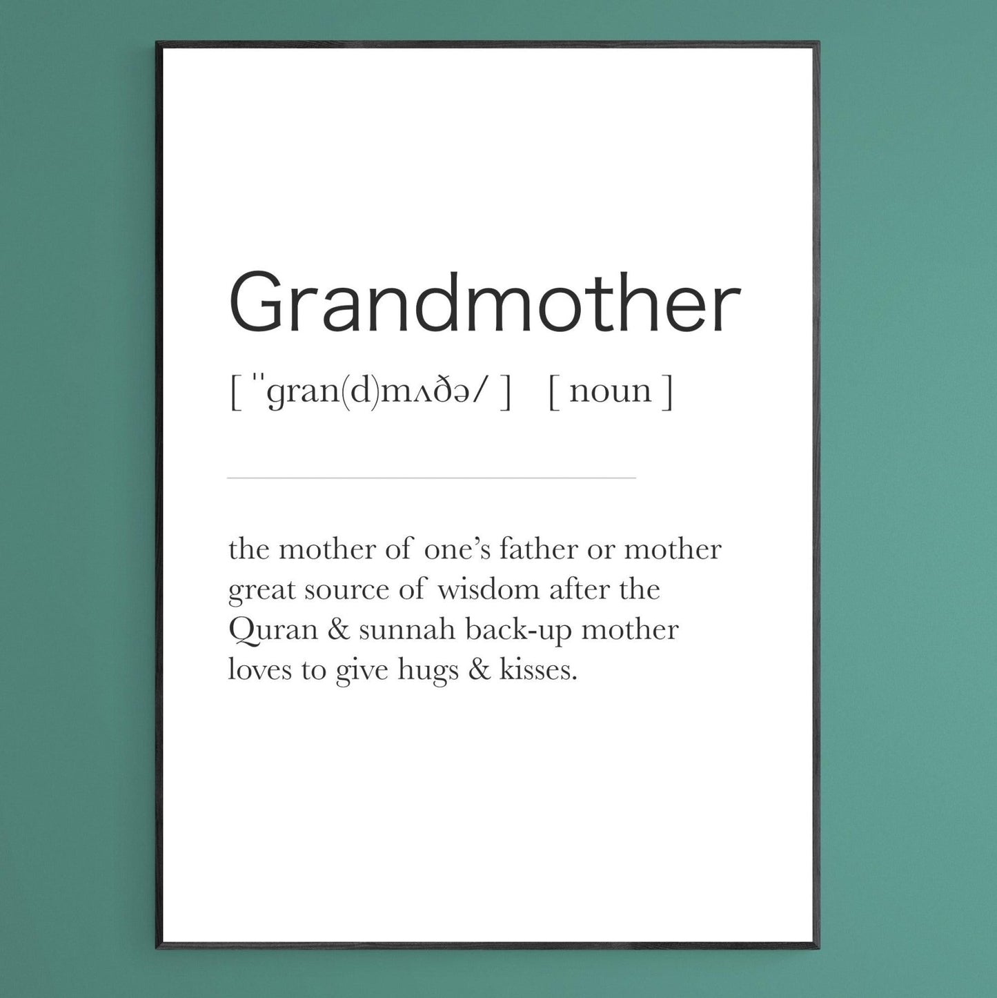 Grandmother Definition Print - 98types