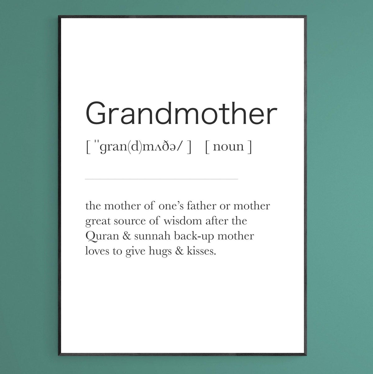 Grandmother Definition Print - 98types