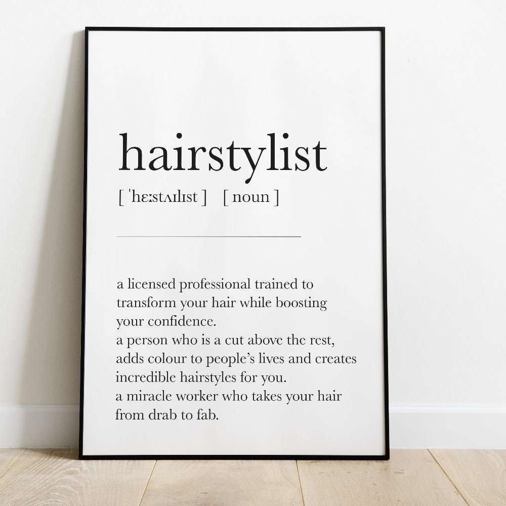 Hairstylist Definition Print - 98types