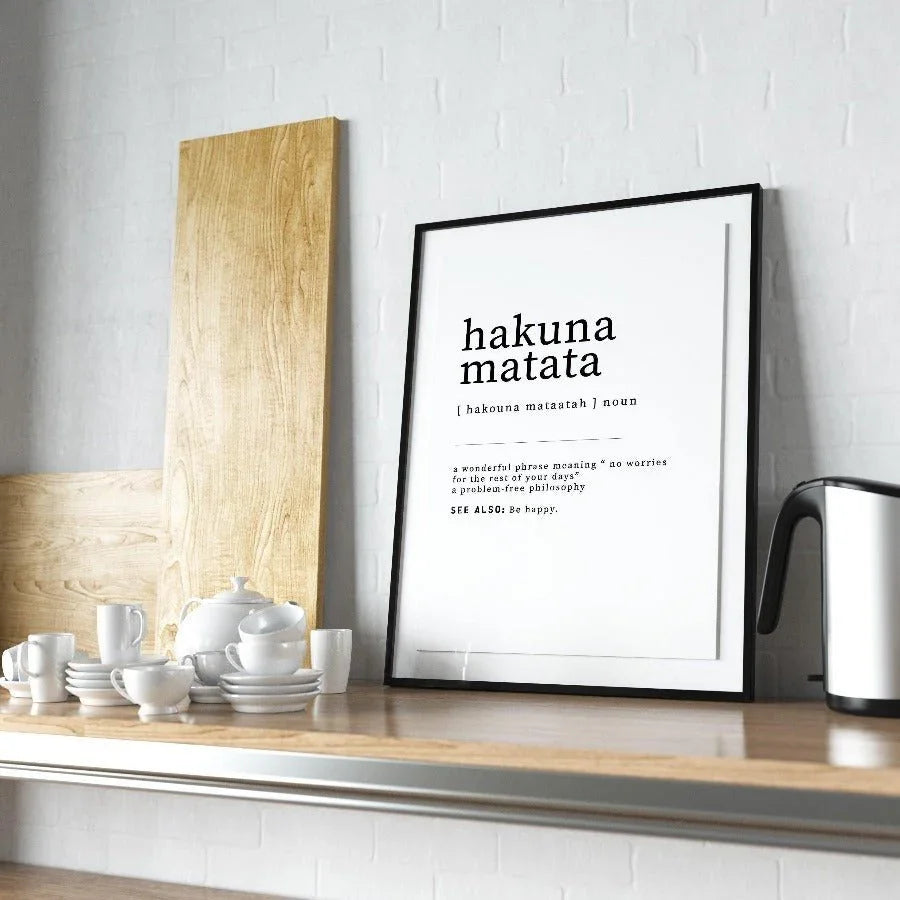 Hakuna Matata Definition Print - 98types
