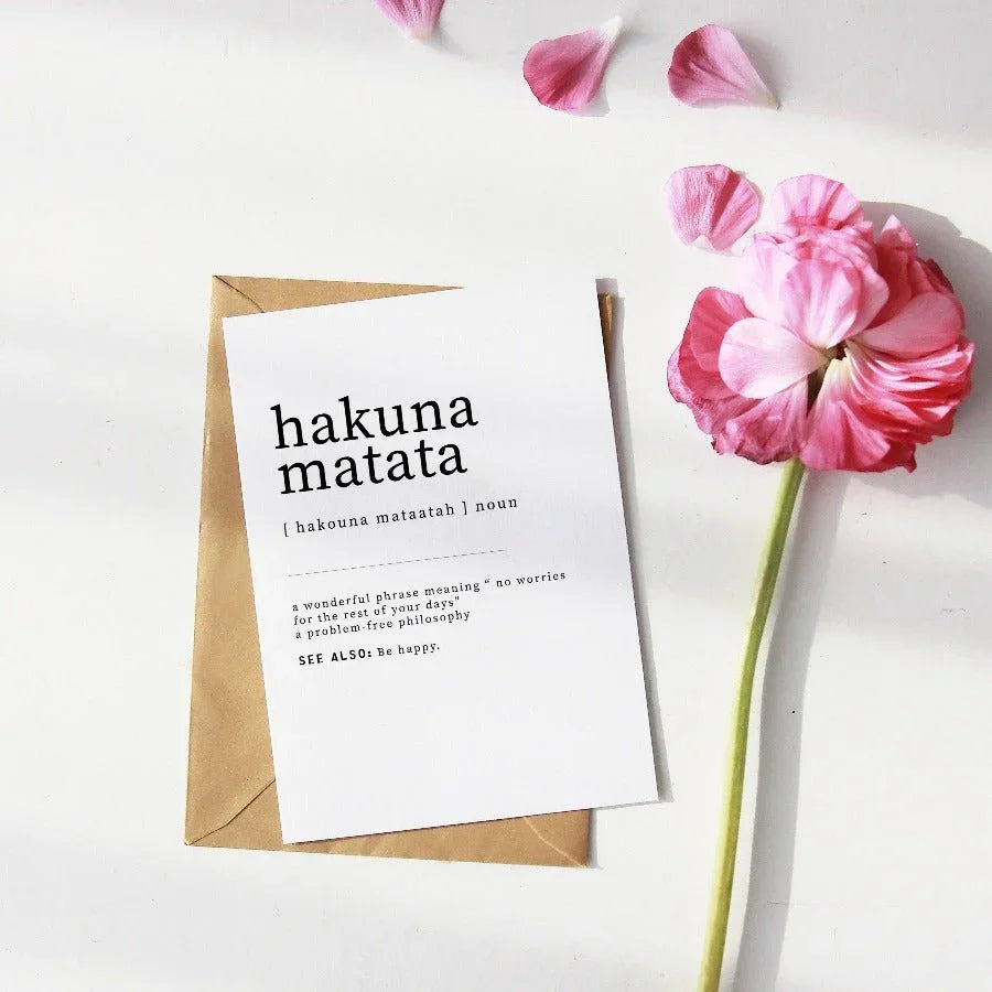 Hakuna Matata Definition Print - 98types