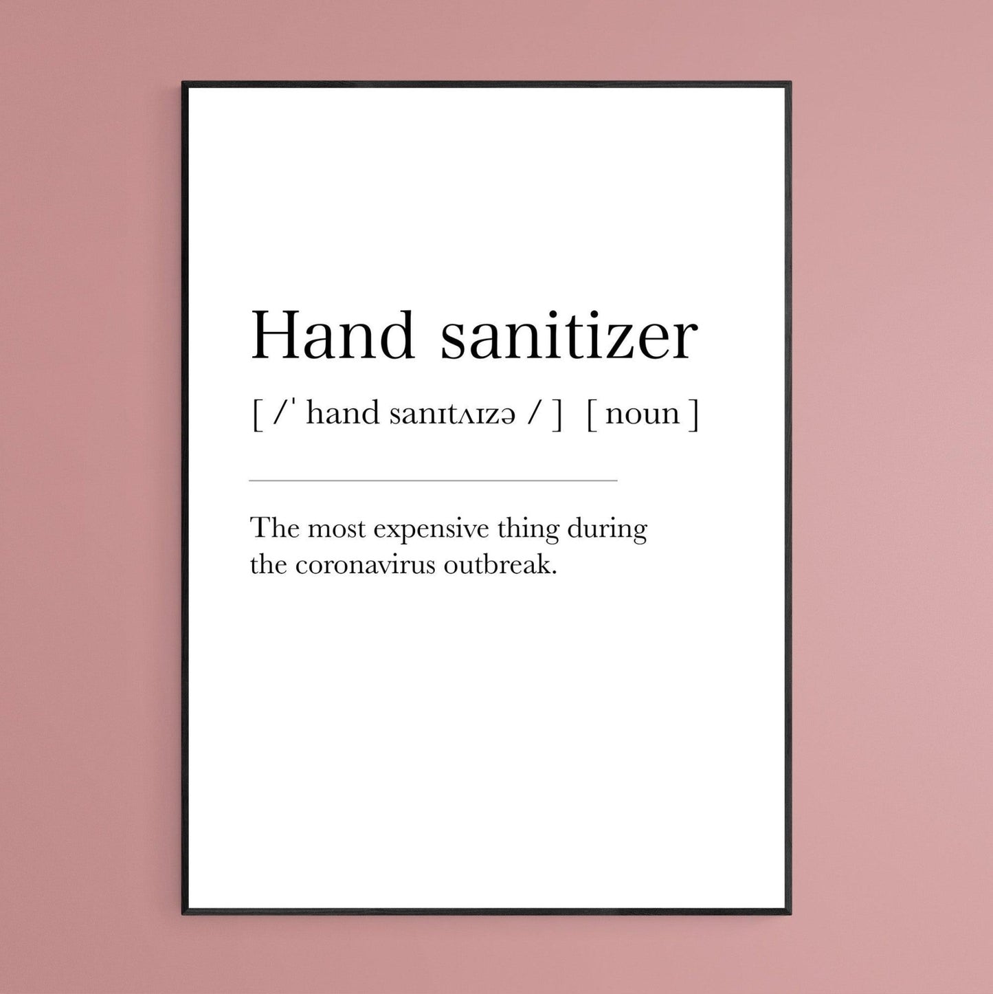Hand Sanitiser Definition Print - 98types