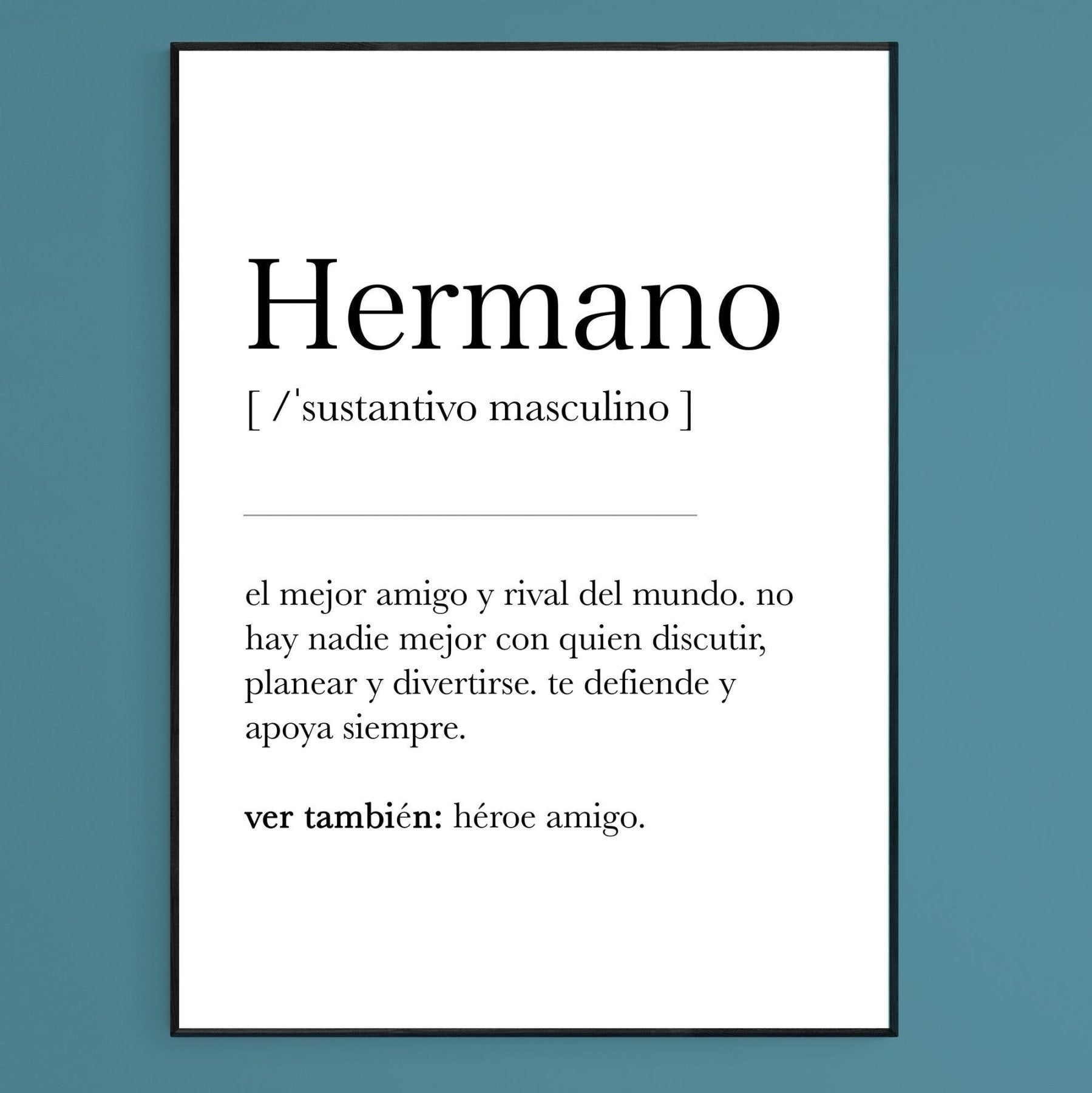 Hermano meaning Definition Print - 98types