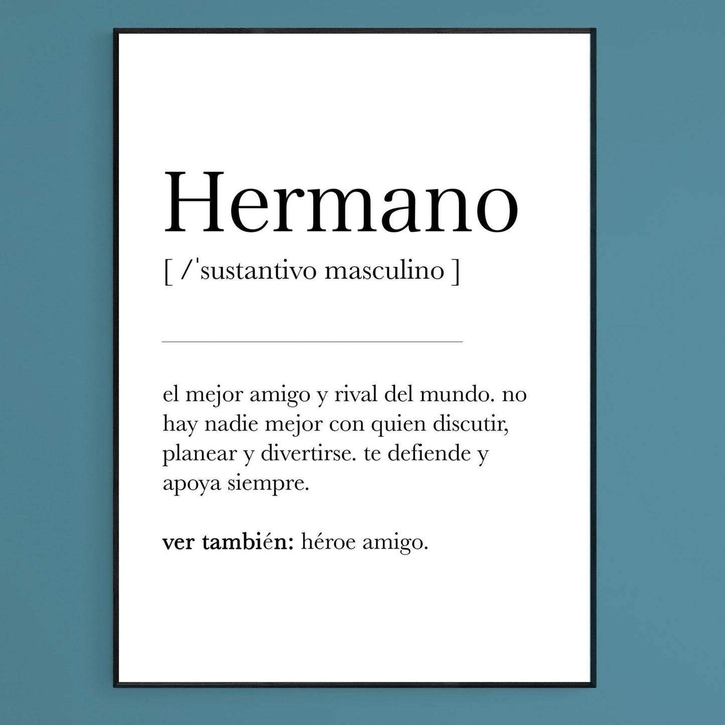 Hermano meaning Definition Print - 98types