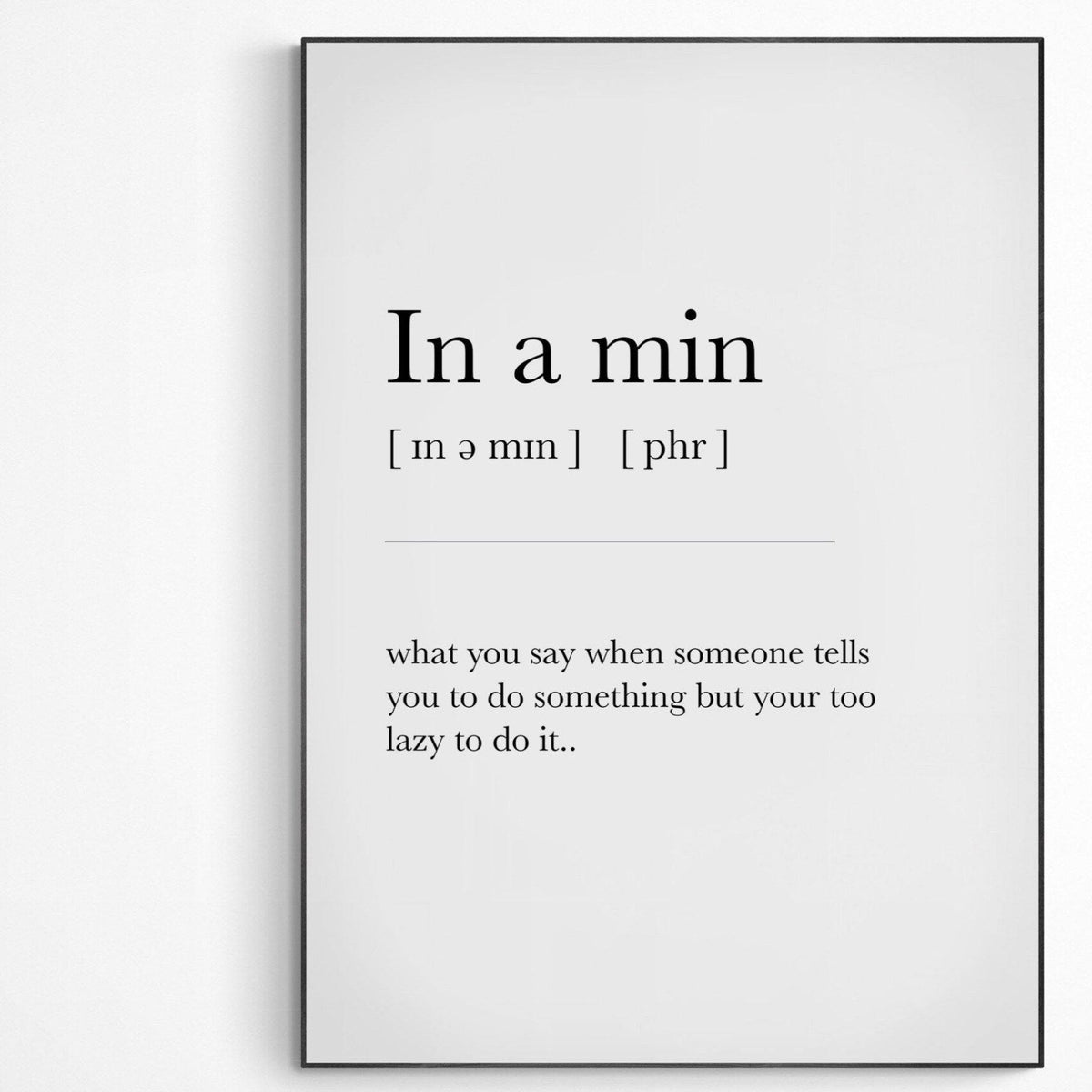 In a Min Definition Print definition print by 98 Types – view 2