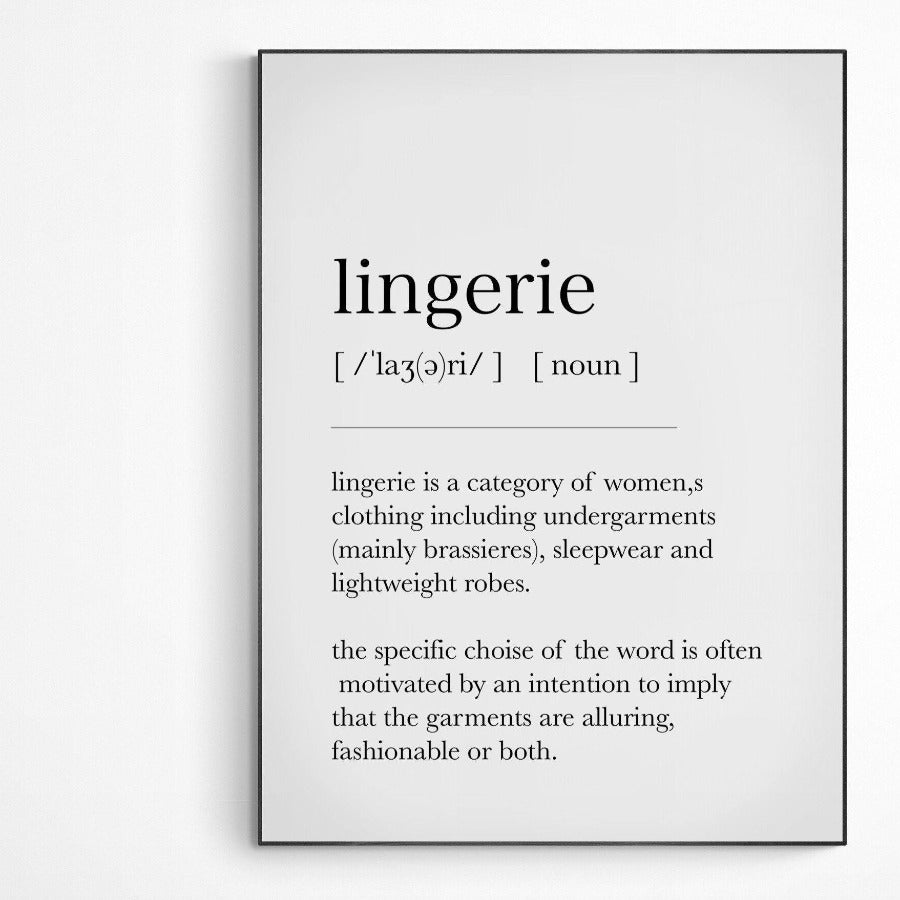 Lingerie Definition Print - 98types