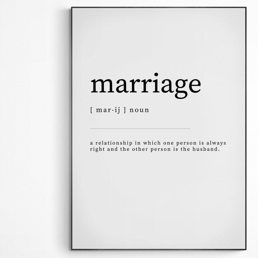 MARRIAGE Definition Print - 98types