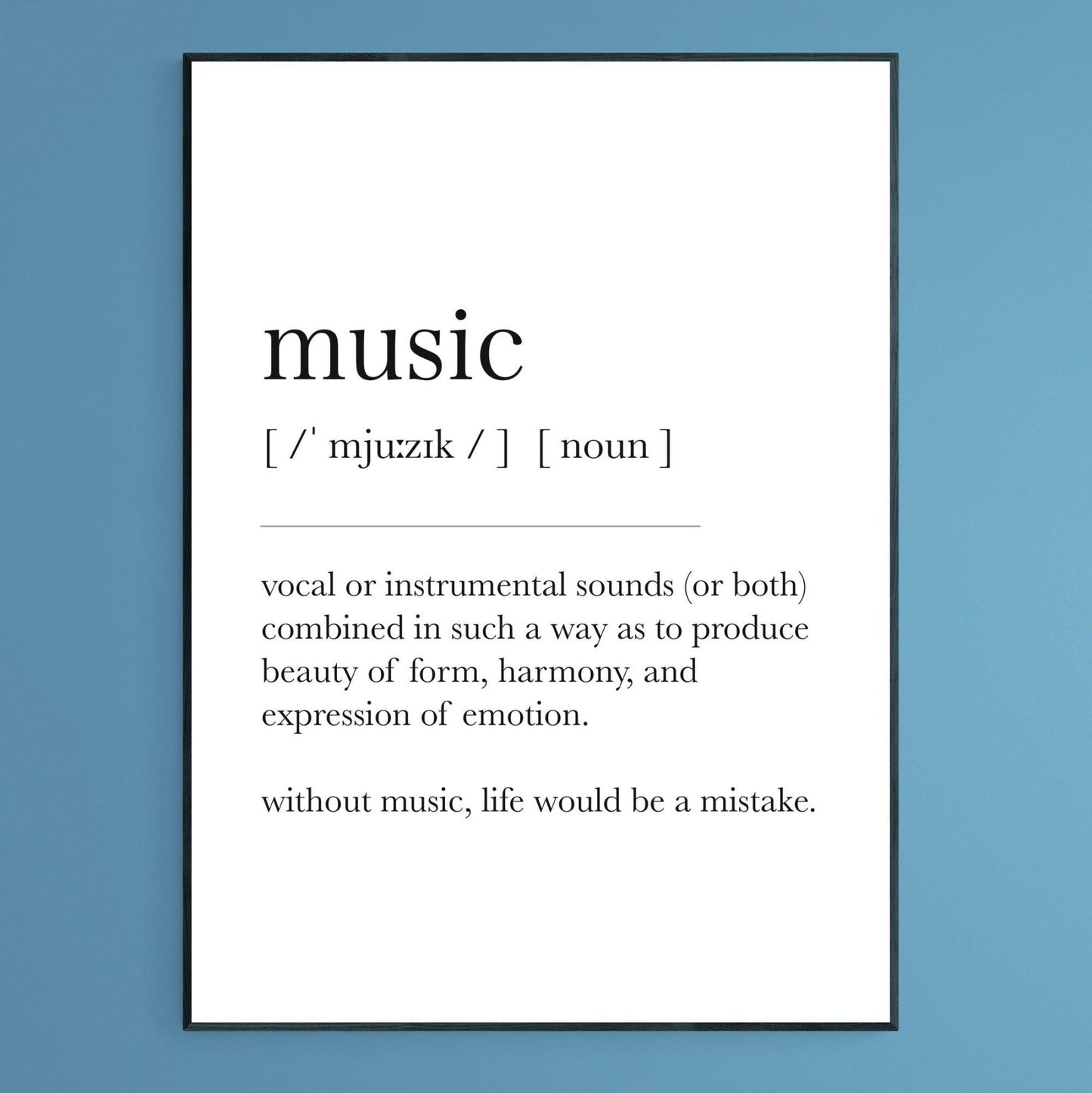 Music Definition Print - 98types