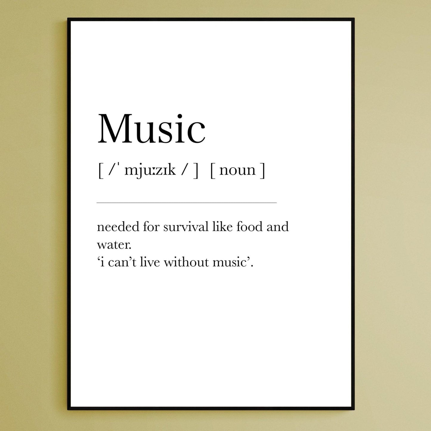 Music Definition Print - 98types