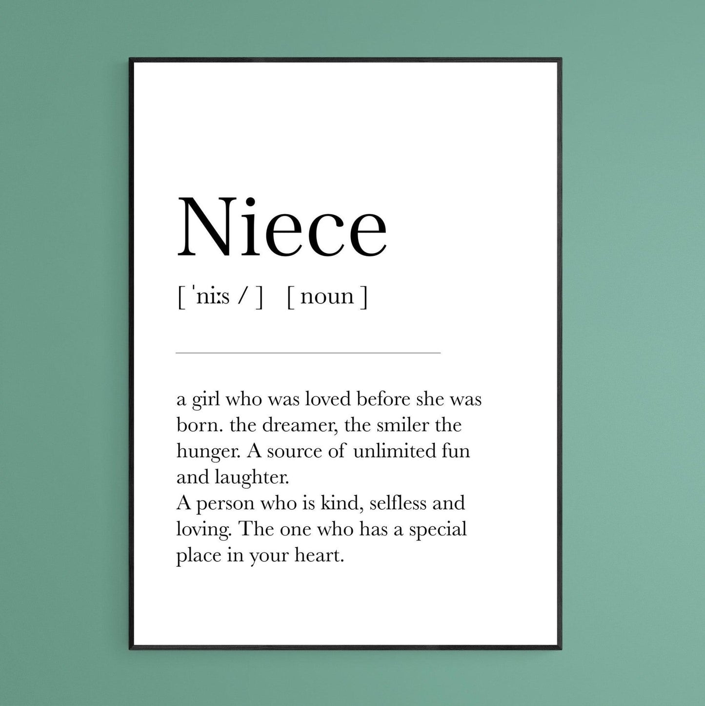 NIECE Definition Print - 98types