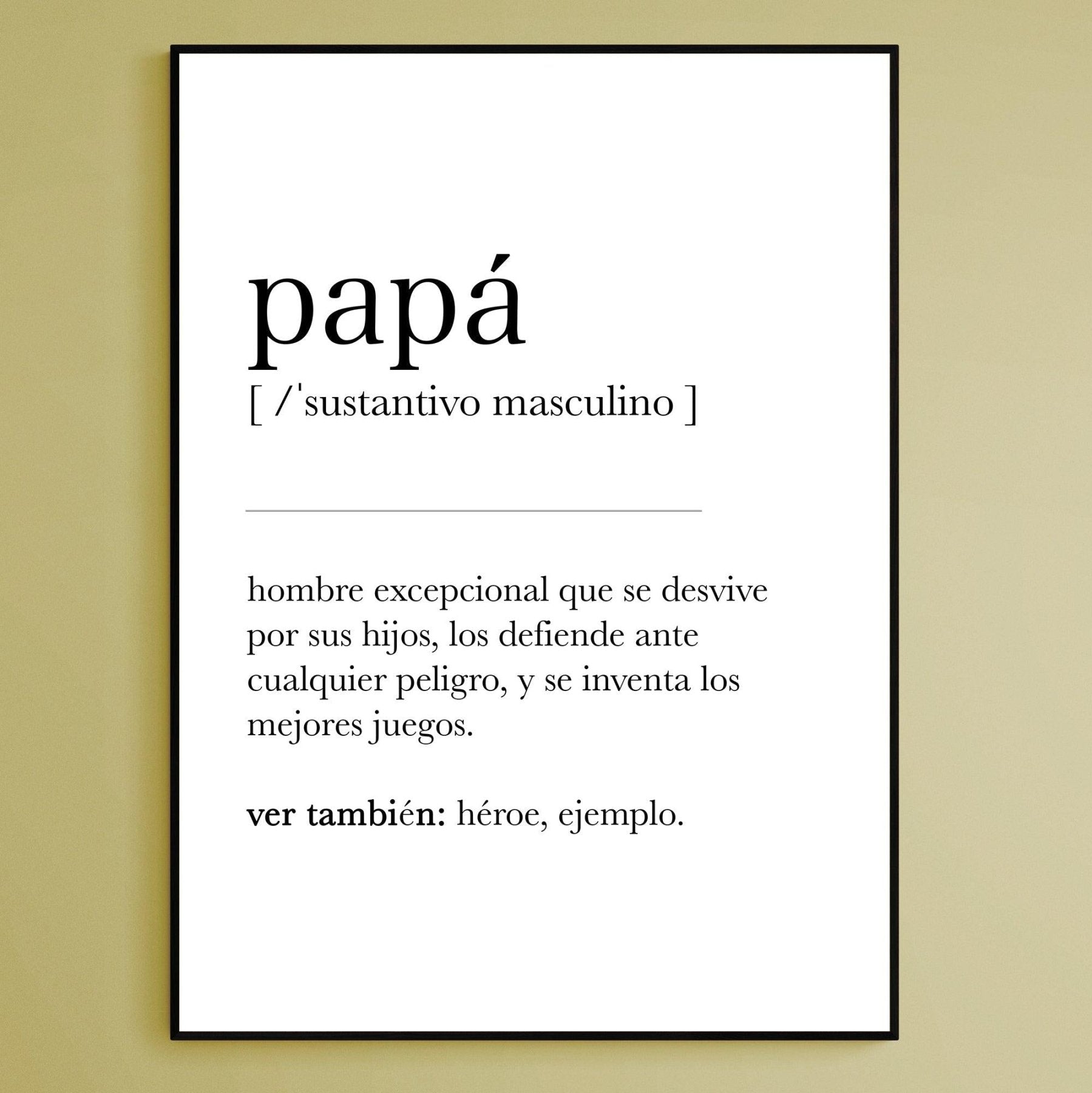 Papa Definition Print - 98types