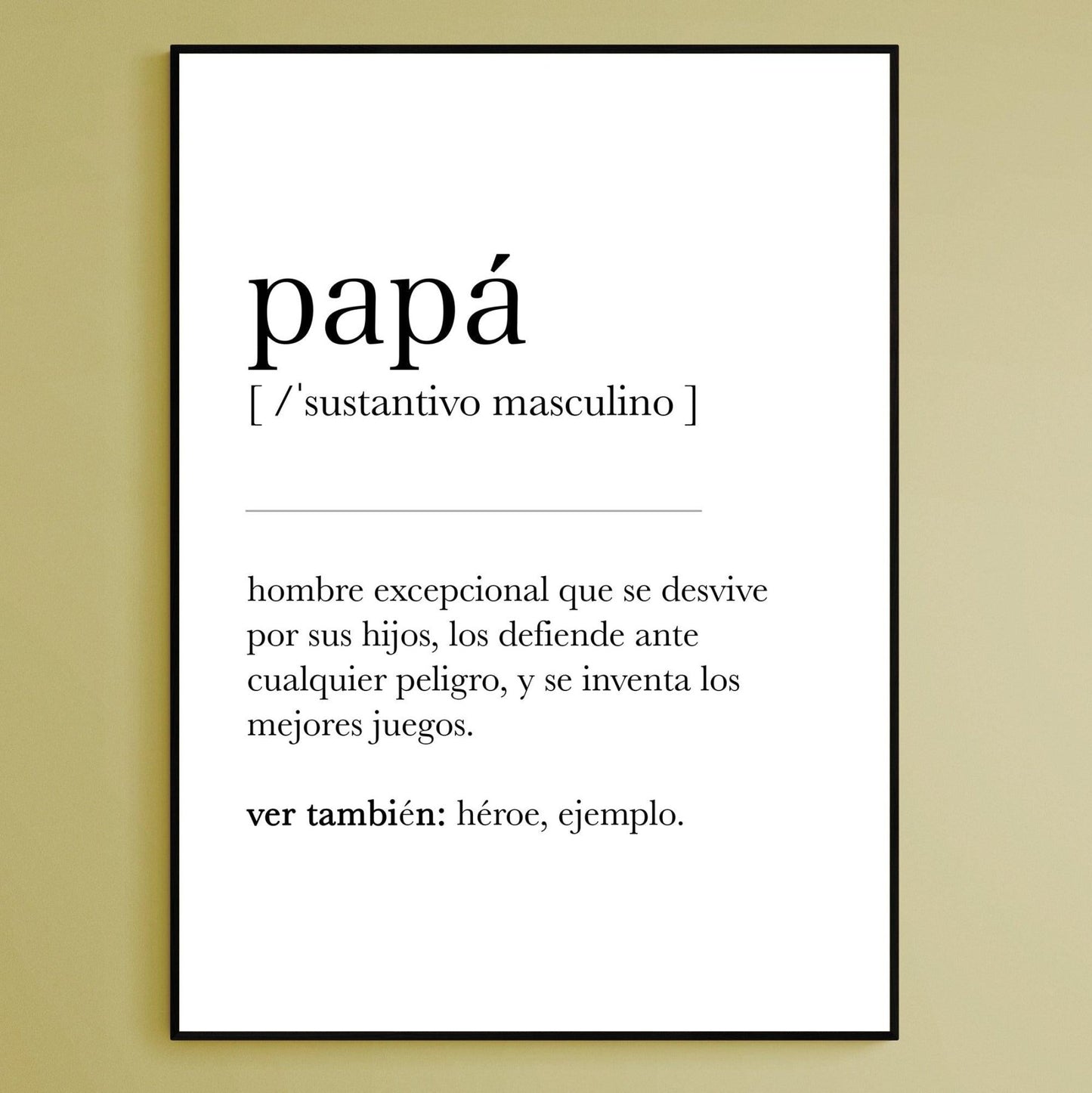 Papa Definition Print - 98types
