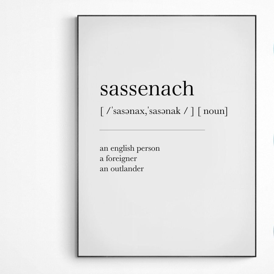 Sassenach Definition Print - 98types
