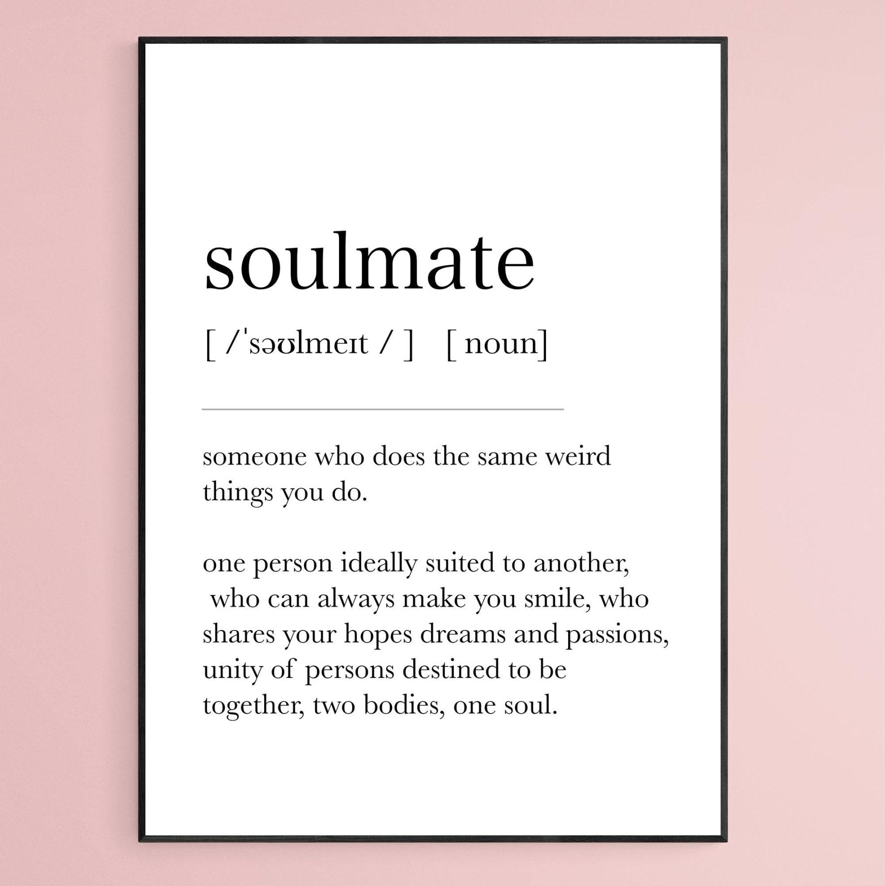 Soulmate Definition Print - 98types