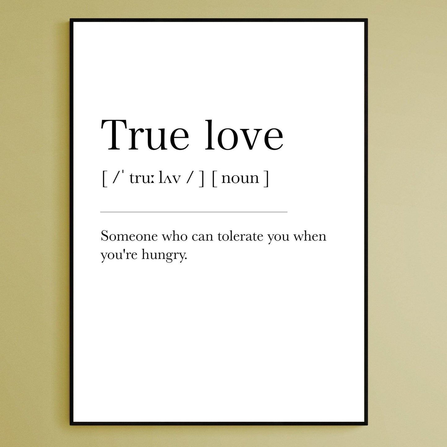 True Love Definition Print - 98typesDefinitions