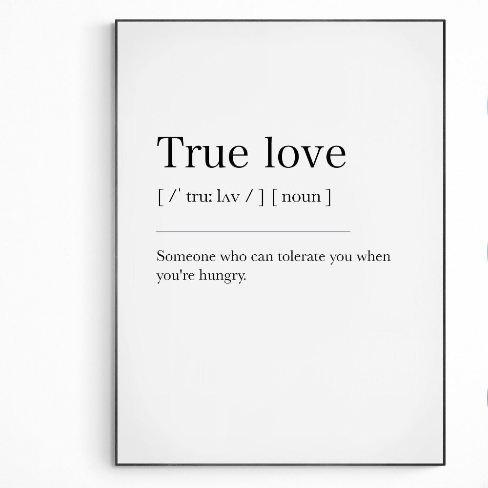 True Love Definition Print - 98typesDefinitions