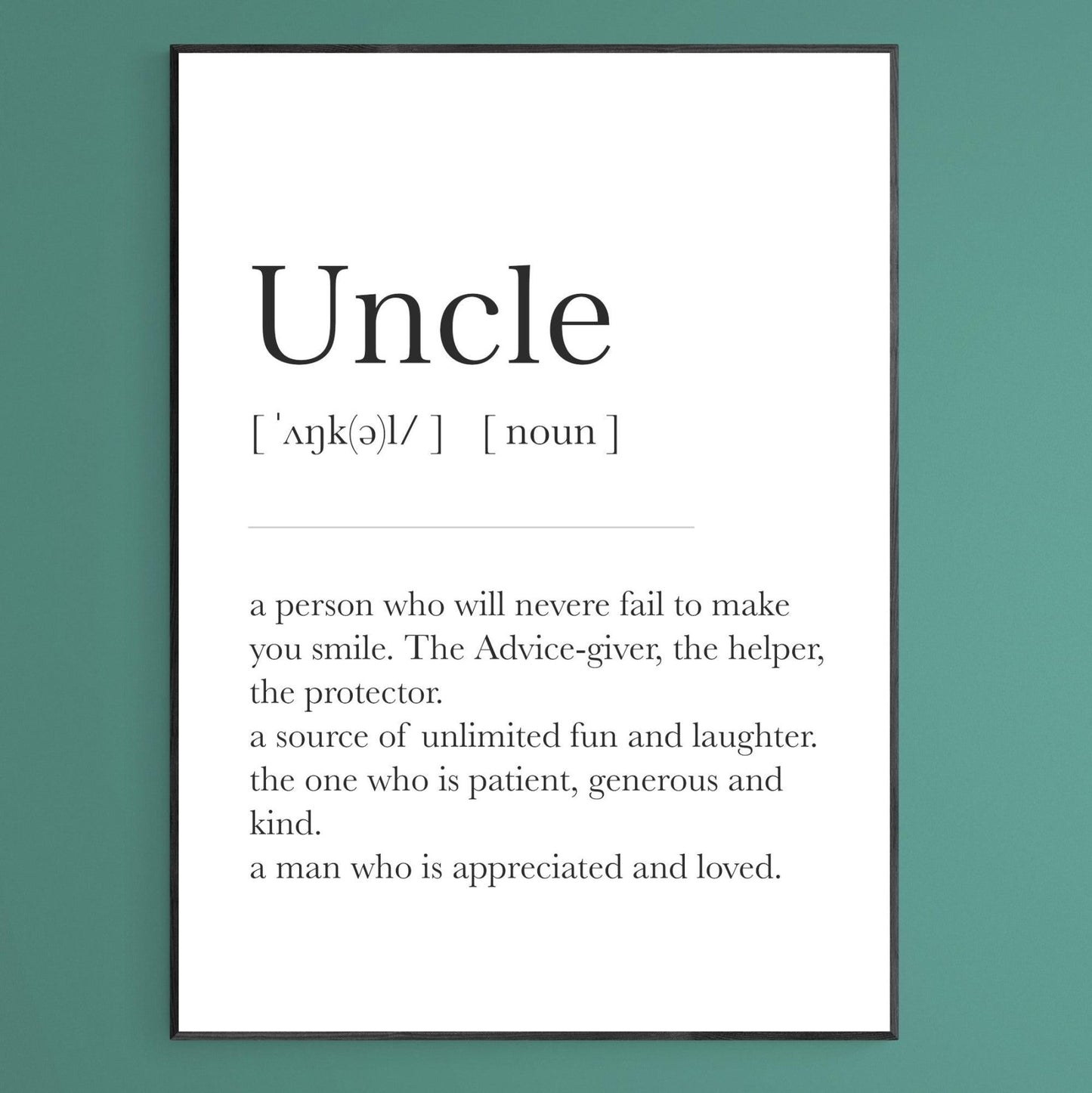 UNCLE Definition Print - 98typesDefinitions