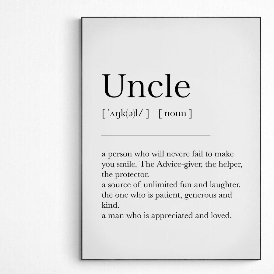 UNCLE Definition Print - 98types