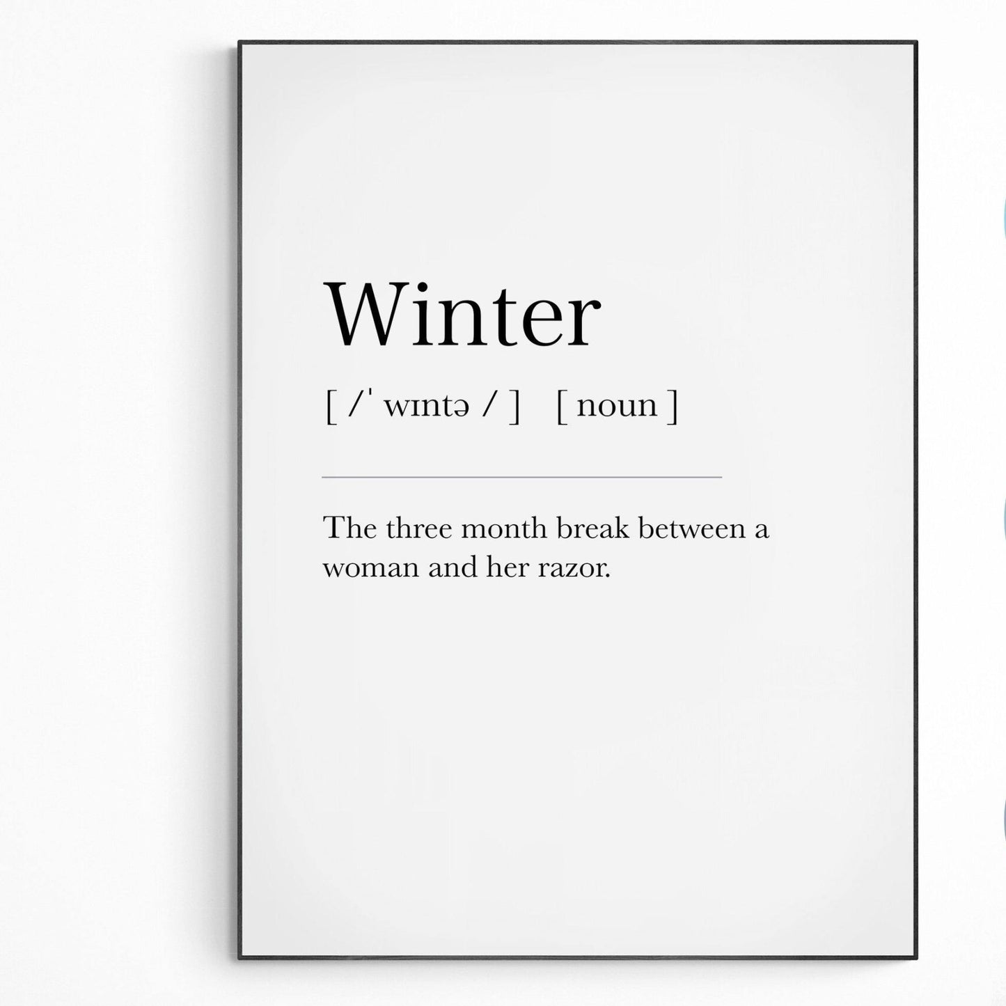 Winter Definition Print - 98types