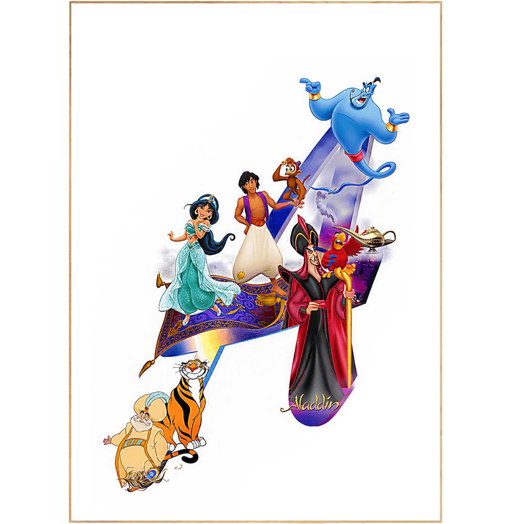 Aladdin and Jasmine Movie Poster - 98types