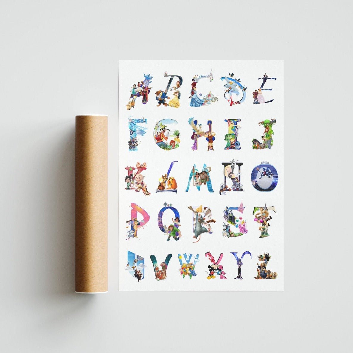 Alphabet Disney Poster | Letters A-Z - 98types