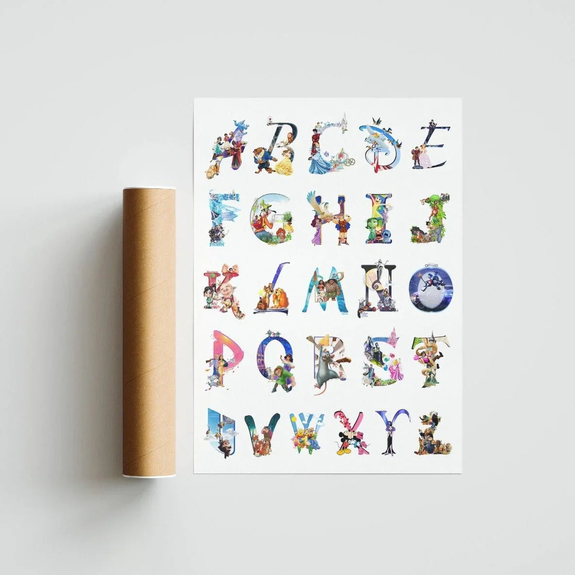 Alphabet Disney Poster | Letters A-Z - 98types