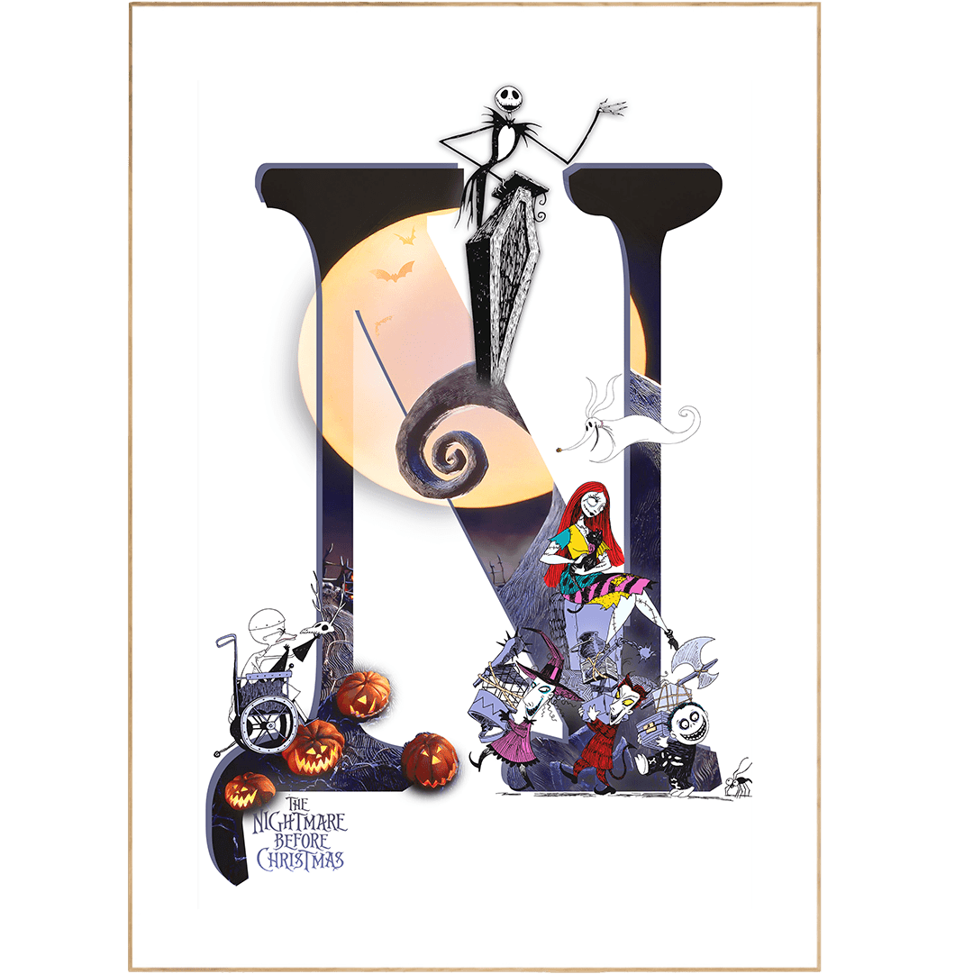 Nightmare Before Christmas Movie Poster - 98typesDisney Alphabet