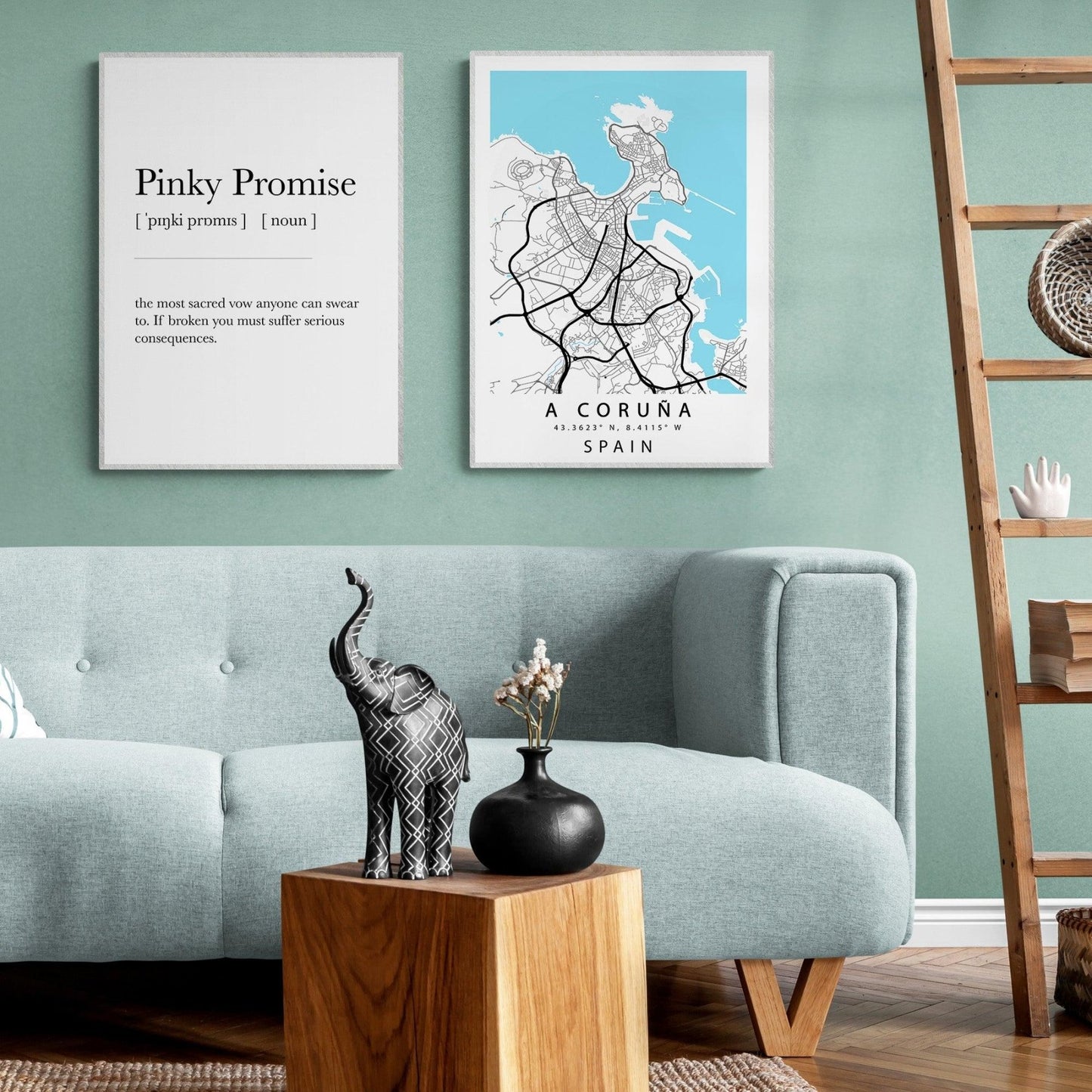 A Coruña Street Map Poster - 98types